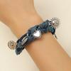 New Versatile Heart-shaped Boots, Multi-pendant, Hand Jewelry, Sweet and Cool Fashion Denim Shell Bracelet for Women