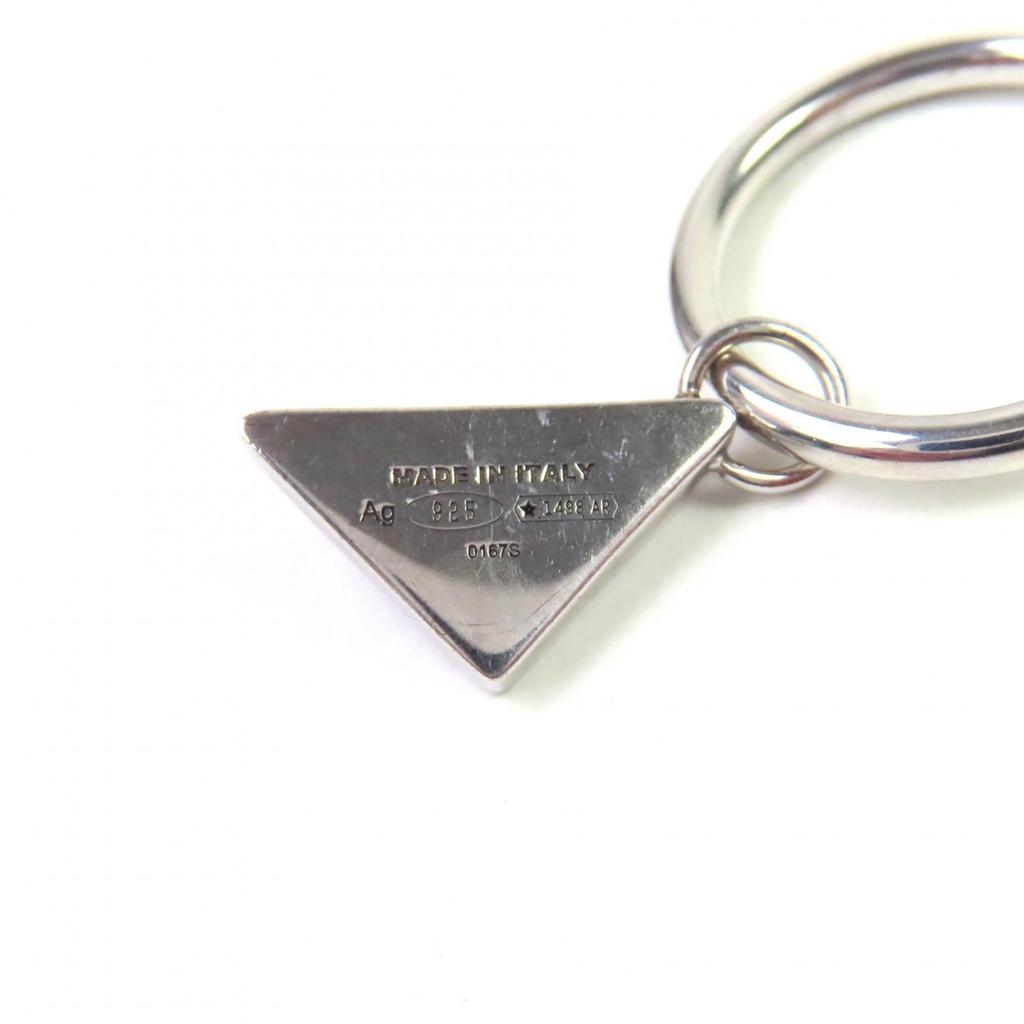 PRADA Pierce Symbol Pendant Pierce Black Silver AG925 Women 2JO750 Used