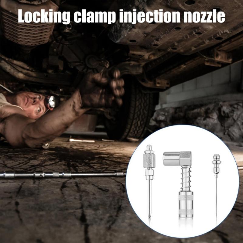 Lubrication Set Coupler Connector Angled Grease Needle Nozzles & Injectors Tool for Mechanical Use Efficient Lubrication