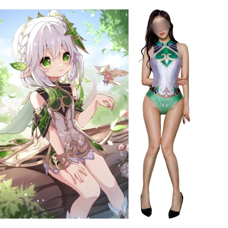 Genshin Cosplay Impact Costume Nahida Game Roleplay Sexy Bodysuit Anime Swimsuit