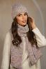 Winter Set Hat with Scarf Color Pink Kamea- Hasu