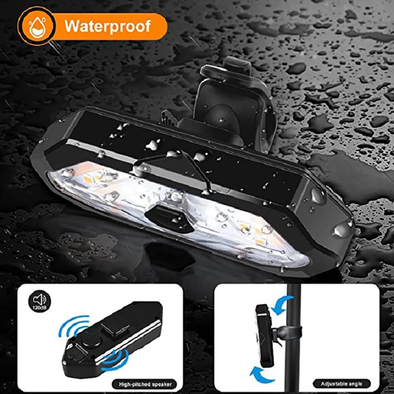Bike Light Turn Signals Remote Control Bicycle Direction Indicator Taillight