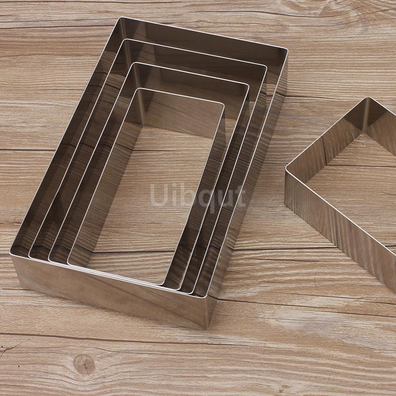 5cm Height Rectangle Thick 304 Stainless Steel Mousse Ring Tiramisu Cake Mold Cheese Fondant Baking Tool Household DIY Bakeware