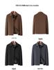 Men's Winter Double-Sided Wool Jacket with Cashmere Lapel and Down Liner - Middle-Aged Dad Style