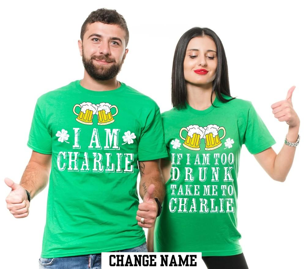 St Patrick s Day Custom Shirt Saint Patricks Couple Drinking Party Matching Tee Unisex T-Shirt XL