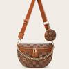 New niche design printed messenger fanny pack fashionable versatile women's breast bag single shoulder messenger bag