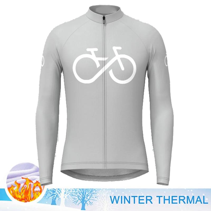 Bicycle Wear 2025 Winter Warm Jacket Men Cycling Clothes Thermal Fleece Long Sleeve Shirts Maillot Ciclismo Mountain Bike Clothing