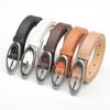 Women's Fashionable Antique Silver Oval Buckle Belt - Versatile, Casual Accessory for Jeans