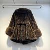 Leopard Print Mink Fur Mink Coat Short Style 2025 Winter Fashion New Mink Coat Imitation Fur Fur Imitation Mink