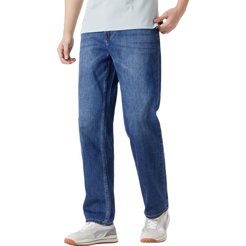CAMEL Men's Cool-Touch Straight-Leg Denim Jeans
