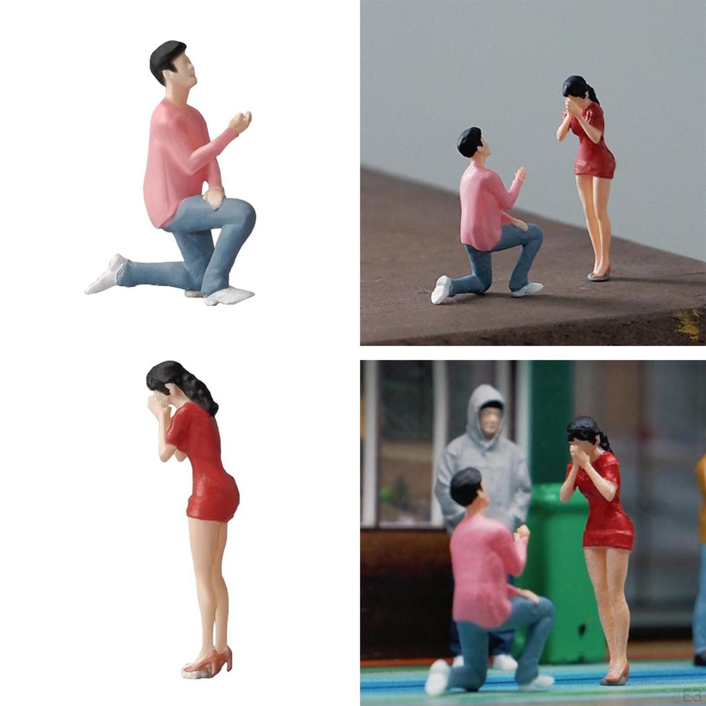 1/64 Figure Tiny People Proposal Scene Movie Character Miniature Model Resin Doll Handpainted for