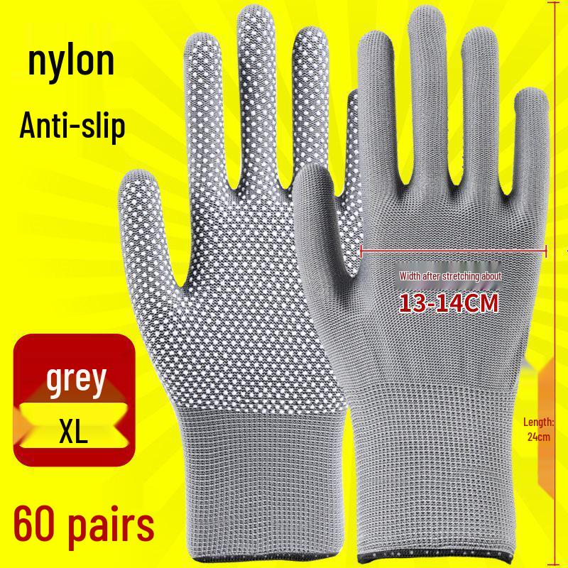 Breathable Non-Slip Nylon Work Gloves - Sun Protection, Thin & Durable for Summer, Handling, Riding, Men & Women