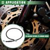 60cm Motorcycle Braided Hydraulic Brake Line Oil Hose Black Silver 1 Set