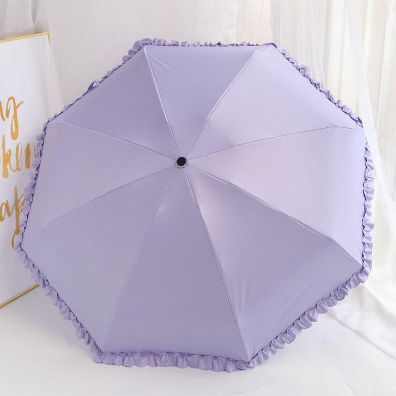Portable  Fre Sle Five Umbrella Lace   Sunscreen Umbrella for Sunny And Rainy Days UV Protection Sunade