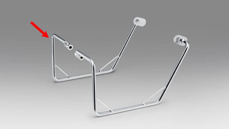Kijima Bike Parts Side Bag Support Steel Super Cub Left Side Chrome Plated Cub/Cross ('18-) 210-4932