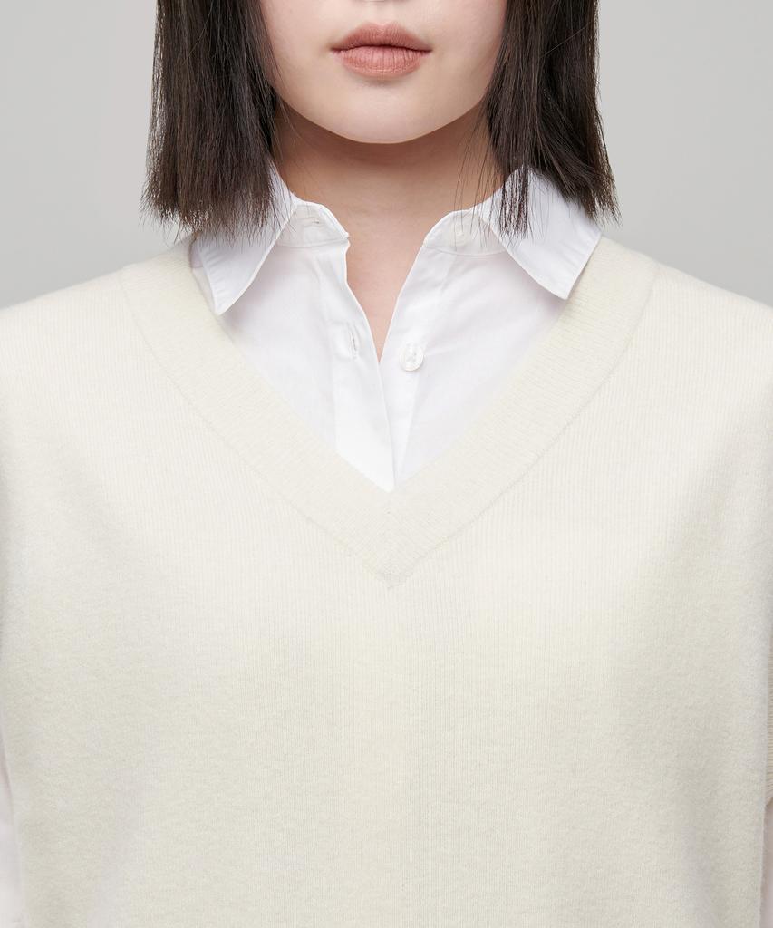 MUSINSA STANDARD WOMAN Women'S Lambswool Knit Vest [Ivory]