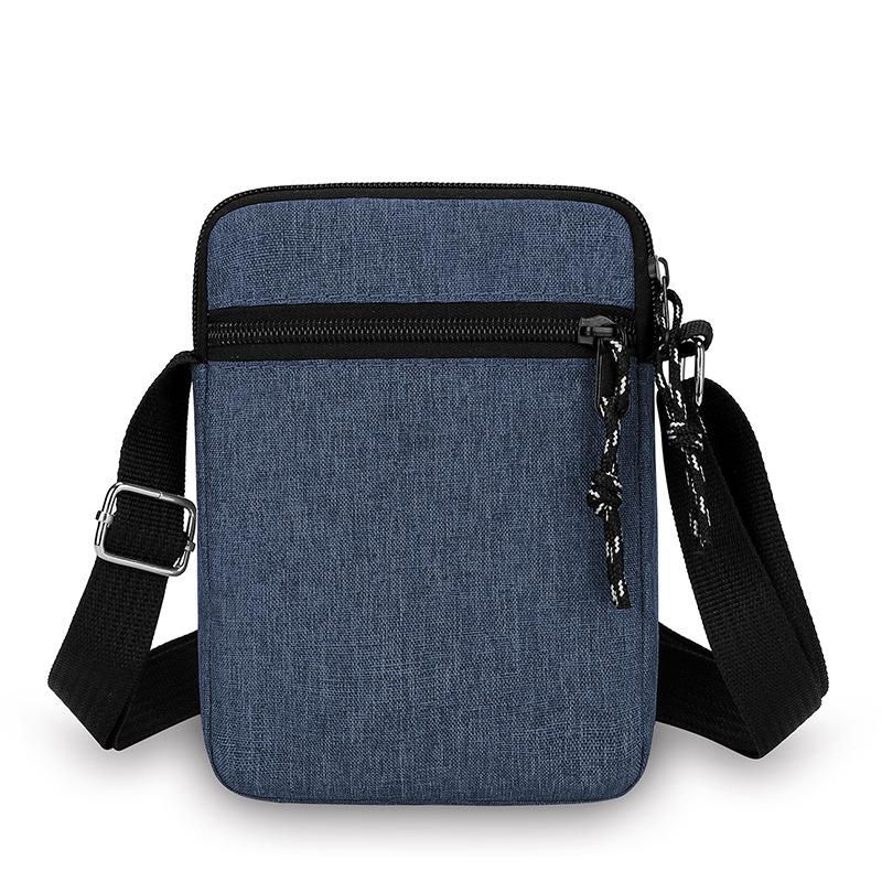 New Lightweight Portable Shoulder Bag Men's Casual Minimalist Mobile Canvas Bag Outdoor Tide Slung Bag