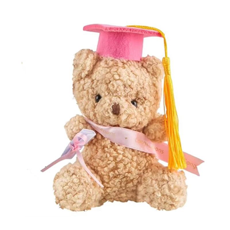 

2pcs Graduation Bear Plush Bears Pink Stuffed Bear Graduate Student Souvenir Graduation Bachelors Hat Graduation Party Gifts