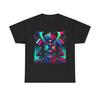 Unisex Adult T Shirt Neon Punk Samurai Helmet Artwork 8K