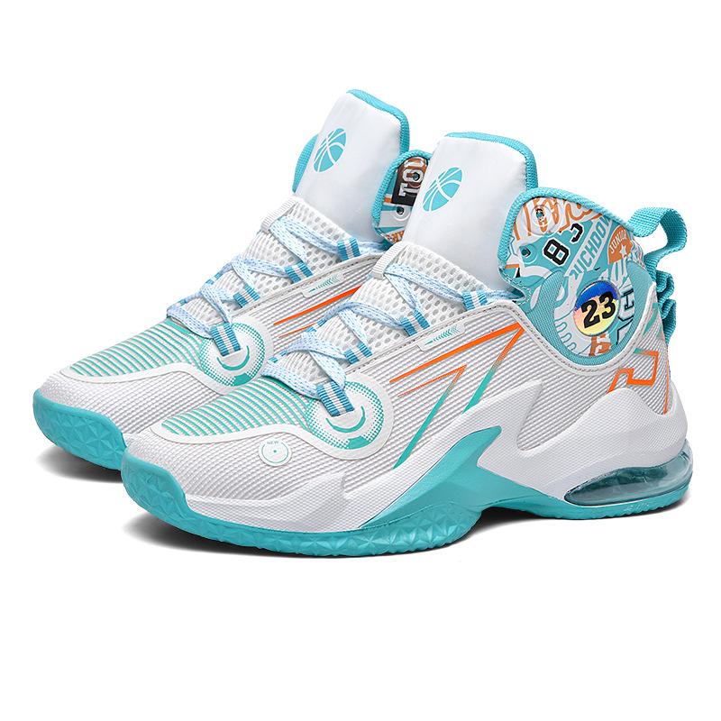 Men's New High-top Basketball Shoes Women's Mesh Casual Shoes Outdoor Running Shoes Cement Comfortable Breathable Size 36-45