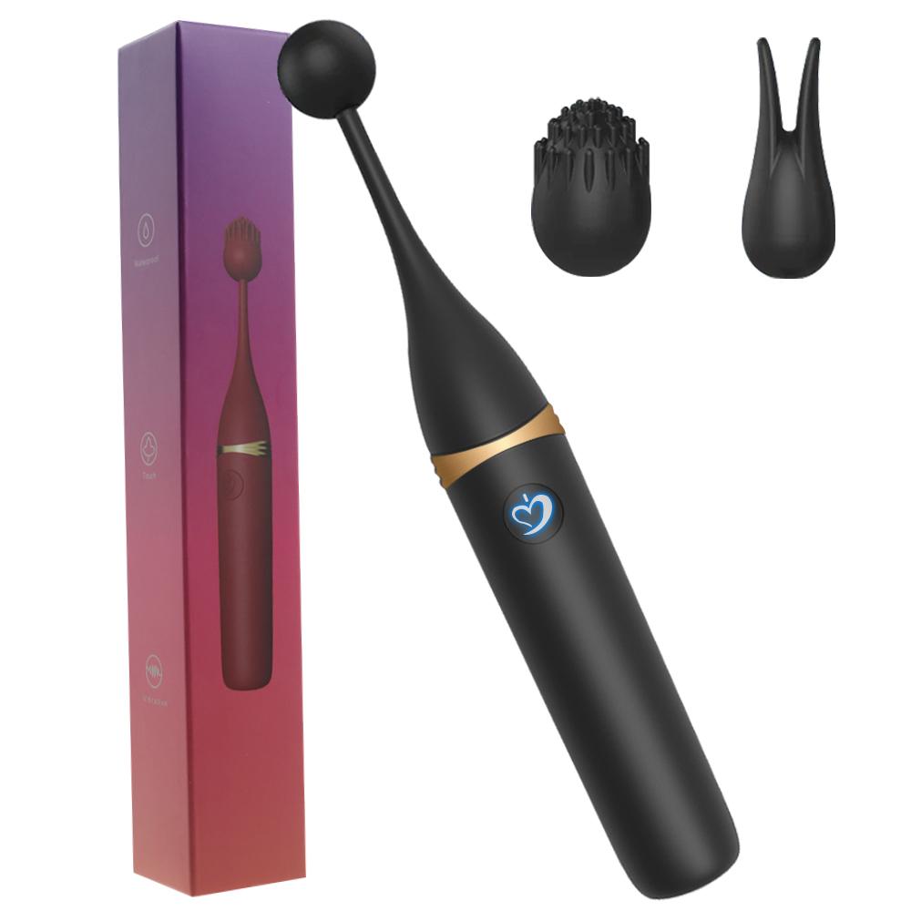 Premium 10-Speed G-Spot & Clitoral Silicone Vibrator with 3 Heads – Waterproof Rechargeable Female Masturbation Toy for Adults