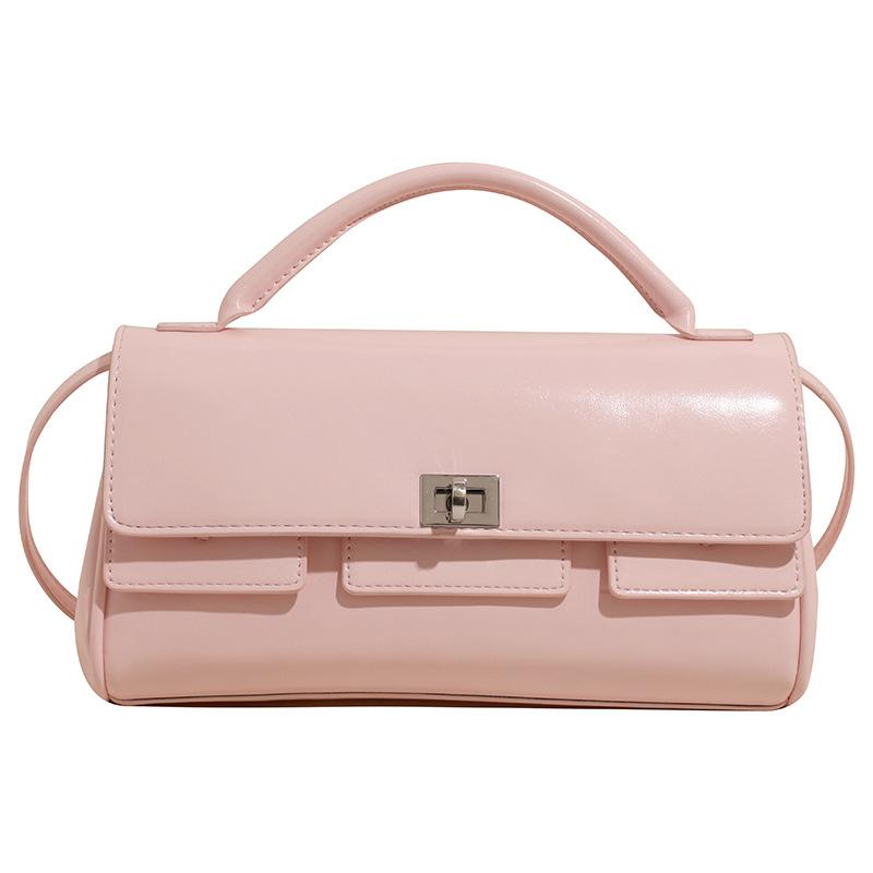 Wholesale Popular Korean High-end Temperament Oil Wax Leather Portable Small Square Bag Women's Fashion Commuter Style Versatile Messenger Bag