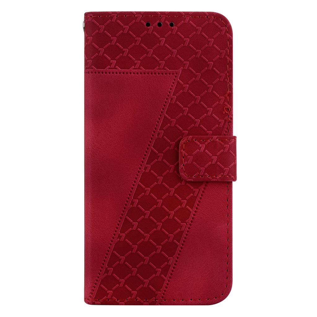 Für Xiaomi Redmi Note 13 4G Lederhülle Handyhülle mit Geldbörse 7-Form Prägung