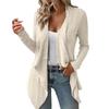 Casual Long Sleeve Open Front Solid Knit Cardigan Women's Sweater Clothing