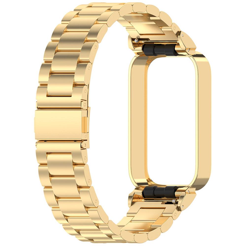 Metal Watch Strap for MI Band 9 Active Durable Tree-Bead Steel Watch Bracelet for REDMI Band 3 Belt Replacement Accessory