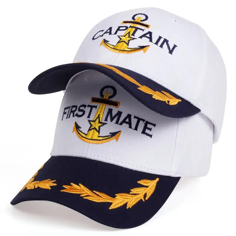 Brand Oohmy Men Women Baseball Caps Embroidered Captain & First Mate Hats Boating Marine Sailor Party Fun Hat