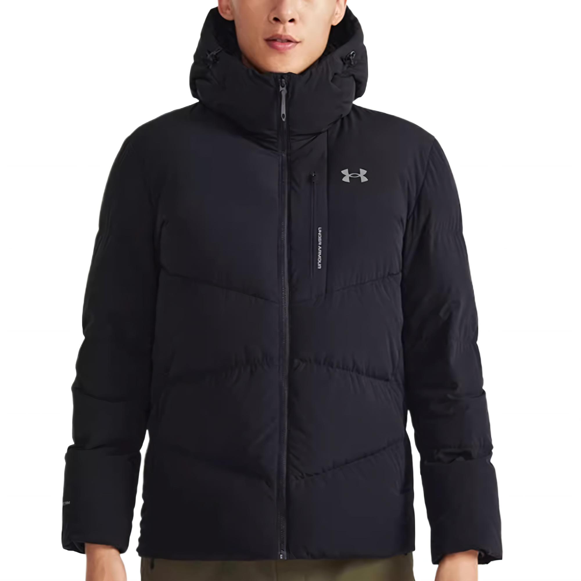

Under Armour Walking Series Travel Outdoor Zipper Comfortable Warm Windproof Down Jacket Men outerwear Twilight-Black 14412261-0033 M