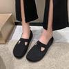 Fashion Women's Summer 2024 Simple Round Toe Design Anti-Slip Flat Low-top Shoes Outdoor Casual Comfortable Breathable Women's Shoes
