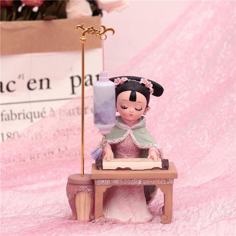 Şarap Dolabı ve Oturma Odası İçin Yaratıcı Retro Prenses Figür Dekorasyonu