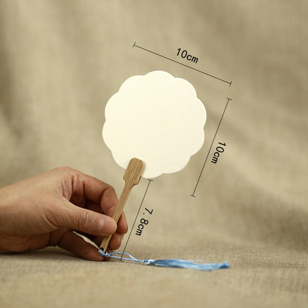 Двусторонний бумажный веер в китайском стиле, пустой, для ручной росписи