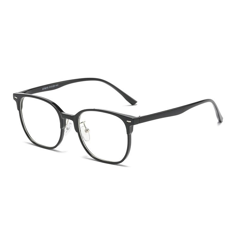 Photosensitive Color-Changing Glasses, Large Frame Plain Face, Anti-Blue Light Myopia Glasses Frame For Women, Ultra-Light And Thin Flat Glasses