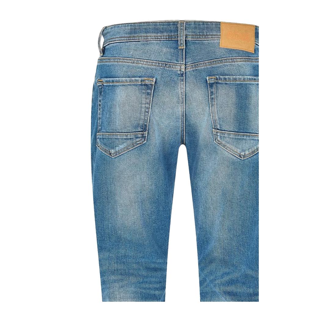 BOSS Mens Distressed 5 Pockets Slim Jeans