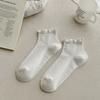 Fungus Edge Socks Women'S Short Tube Solid Color Cotton Socks Spring And Summer Thin Cute Lace Socks Trendy Women'S Socks