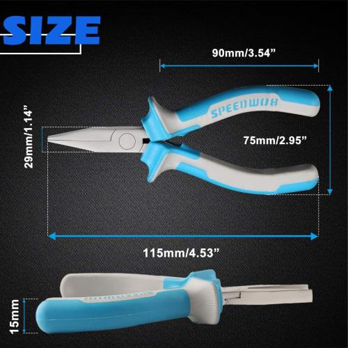 SPEEDWOX Flat Nose Pliers, Handmade, Flat Nose Pliers, Flat Nose Pliers, 115mm, Small, Flat Nose, Precision Work, Craft Tool for Beginners and Profess