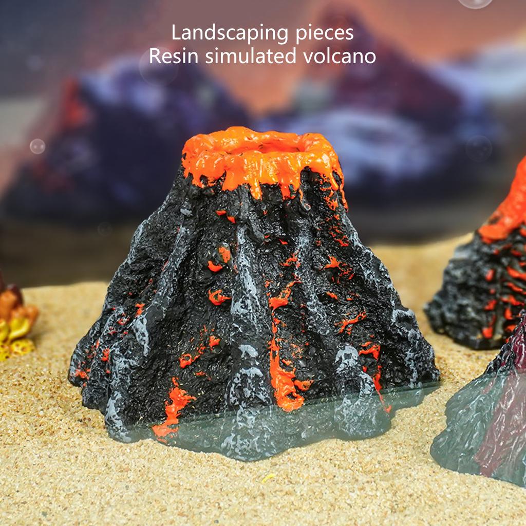 Realistics Volcano Aquariums Rock Simulation VolcanoFish Tanks Decoration for Lively Fish Environment