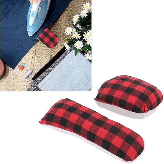 Tailors Ham and Sleeve Roll Set Kit Reusable Cotton Cloth Seam Roller Tool for Sewing Pressing Quilting and Molding