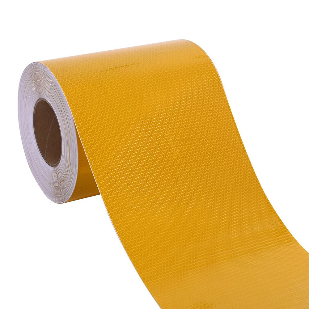 5CM/10CM/15CM/20CM*5M Yellow Reflective Tape High Vis Conspicuity Safet Stickers Waterproof Adhesive Reflectors Tape For Trailer