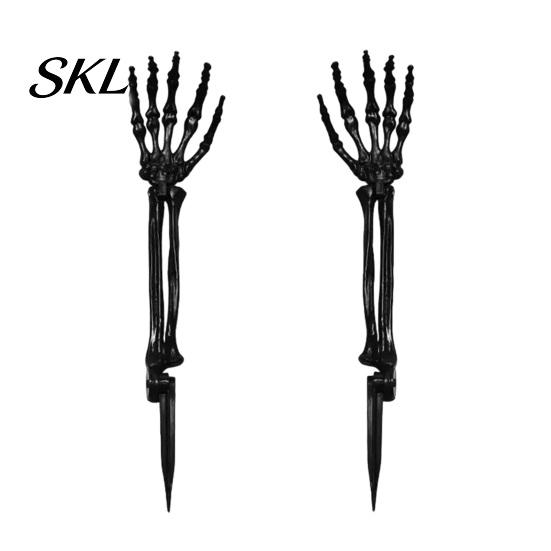Halloween Home Decoration Decoration, Plastic Skeleton Hand Yard Stake, Realistic Bone Prop for Outdoor Festive Decor Garden Decor, Spooky Party