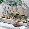 Zinc Zinc Alloy Metal Incense Burner Gold Aromatherapy Burner Decorative Incense Stick Burner  Hotel Decor