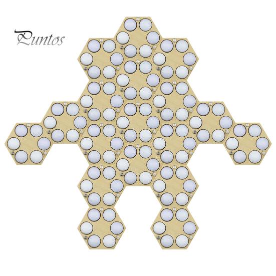 Wall Mount Golf Ball Holder Honeycomb Display Wooden Hexagonal Show Collector Stand Rack Decoration Enthusiasts Gift Easy to Install