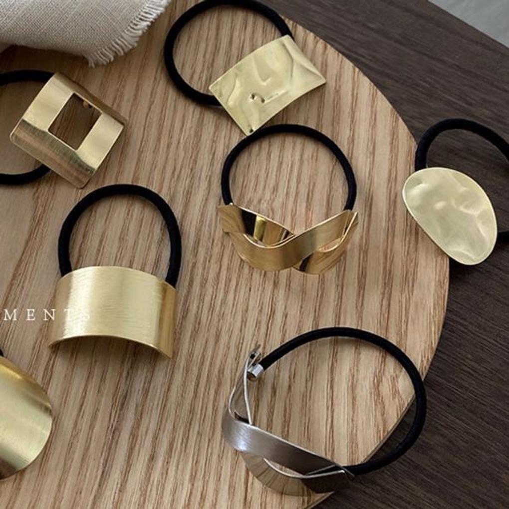 

3type gold retro simple women s hair tie