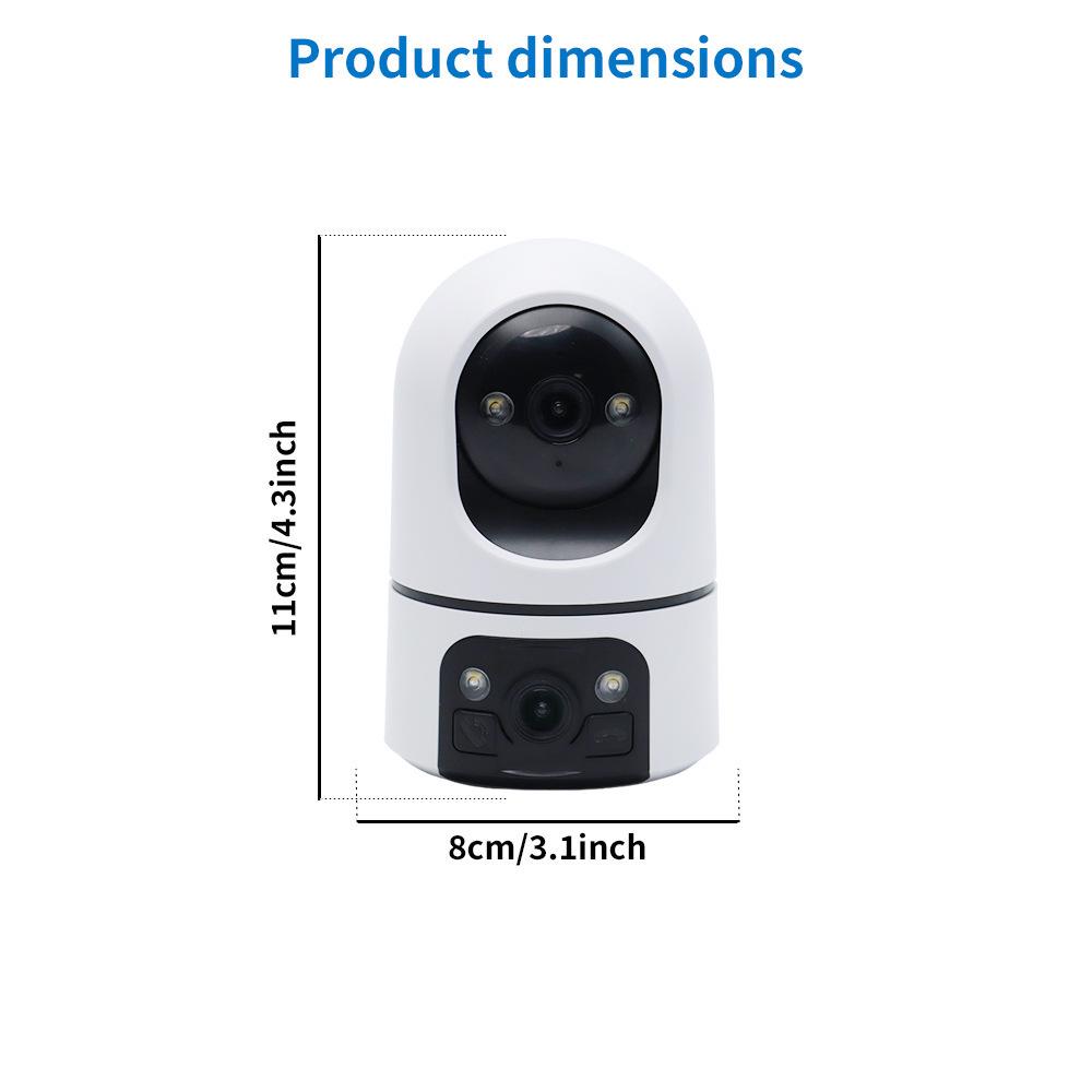 Best-Selling Indoor WiFi Pan-Tilt Dual-Screen 2K HD Surveillance Camera with One-Key Call