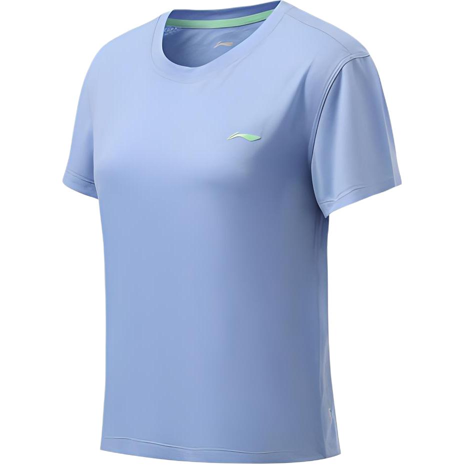 

Li Ning Ice Silk Quick-Dry Training Sports T-Shirt Women Tops Snow-Purple Blue ATSR270-3 M