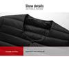 Men's Lightweight Collarless Down Jacket - Autumn/Winter, Plus Size Round Neck White Duck Coat