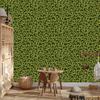 Olive and Lime Green Leather Wallpaper for Living Room and Bedroom 50x1000