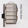 Gun Color Five Grid Box Fishing Gear Bait Glitter Storage Box Accessories Box Plastic Set Tool Box Lure Box
